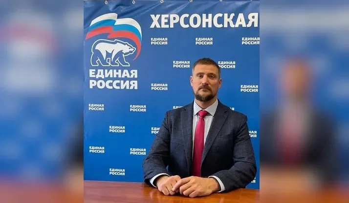 Колишній адвокат «беркутівців» Рибін на службі в окупантів. Фото із соцмереж.