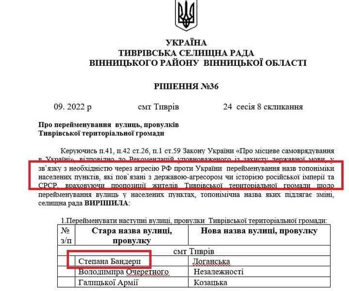 Уривок скандального рішення Тиврівської селищної ради, яке збурило громадськість.