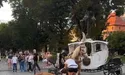 Кінь не знепритомнів, а заплутався в упряжі