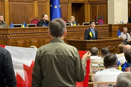 Прем'єр Канади виступає у Верховній Раді Фото: Олексій Гончаренко