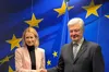 Стала відома тема розмови Порошенка та Віцепрезидентки Єврокомісії