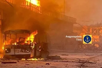 Пожежа на ДніпроГЕС. Фото радника мера Маріуполя.