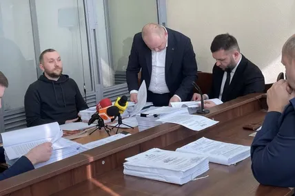 Роман Гринкевич у суді. Фото Суспільного із зали суду