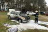 Внаслідок пожежі в авто у Новояворівську знищений мотор