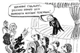 Одна з глядачок, що прийшла на виставу Львівського театру ім. Леся Курбаса, принесла у сумці... маленького песика.