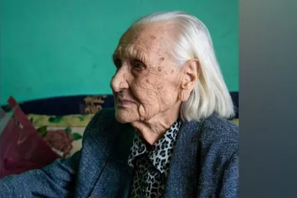Євдокія Рафальська у день, коли їй 100 років виповнилось. Фото пресслужби Трускавецької міськради.
