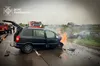 Рятувальники ліквідували пожежу автомобіля внаслідок ДТП