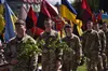 На могилах захисників у Львові розклали вербу