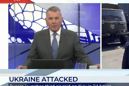 Петро Порошенко в ефірі британського телеканалу GB News. Фото: Європейська солідарність
