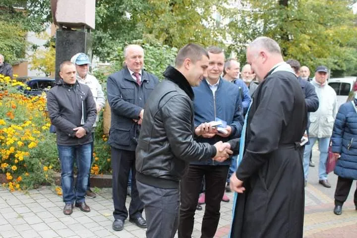 Під час вручення військовим капеланам почесних медалей Стрийської райради.