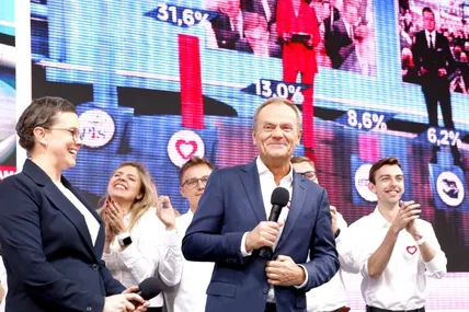 У разі створення коаліції за участі “Громадянської платформи”, “Третього шляху” й “Лівиці” найкращі шанси очолити уряд матиме 66-річний лідер “Платформи”, експрезидент Європейської ради Дональд Туск. Фото Forum