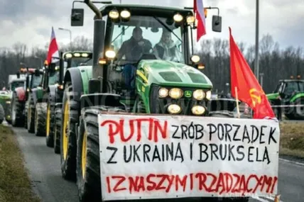 За цей плакат польського фермера покарають.
