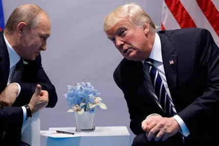 Дональд Трамп і володимир путін. Фото Бабель