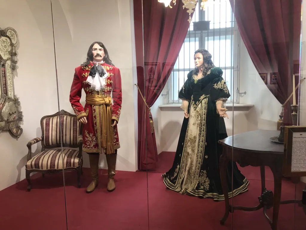 Один з володарів Ужгородського замку Міклош Берчені та його дружина Крістіна Чакі.