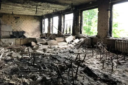 Зруйнована школа в Богданівці. Фото надала редакції Бібліотека УКУ