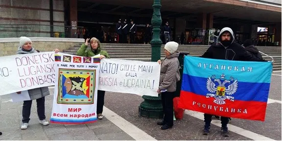 Мітинг у Венеції на підтримку так званих "Л/ДНР".