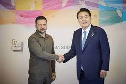 Президент Південної Кореї Юн Сук Йоль та Зеленський. Фото з мережі