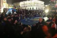 На Майдані відзначили місяць від початку протестів із прапором ЄС з тризубом