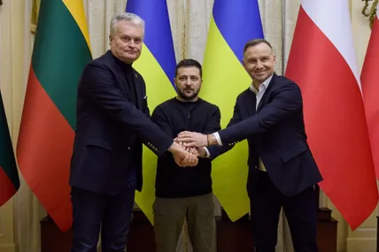 Гітанас Науседа, Володимир Зеленський, Анджей Дуда. Фото ОПУ