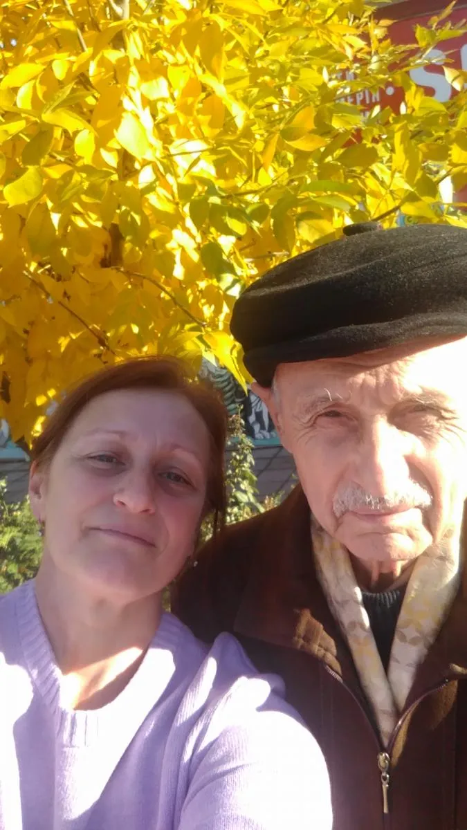 Олена з батьком.