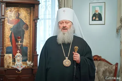 Намісник Свято-Успенської Києво-Печерської Лаври митрополит Павло Лебідь. Скрін із відео