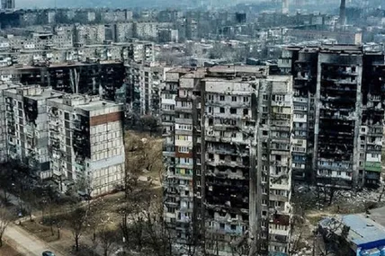Маріуполь після російського вторгнення. Фото із сайту Укрінформ